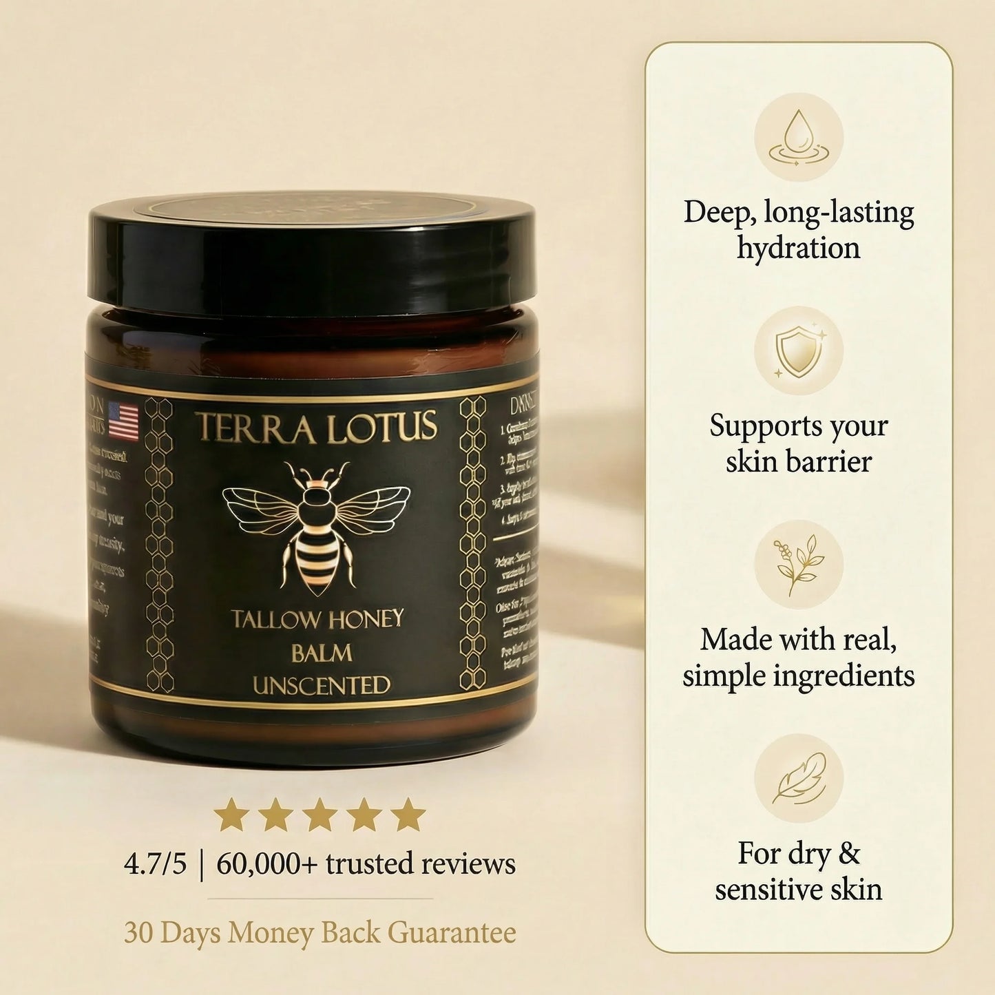 Tallow Honey Balm to Help Erase Fine Lines, Wrinkles, and Age Spots
