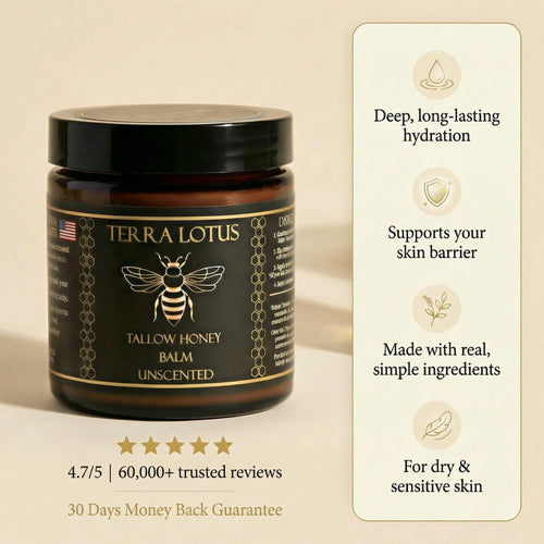 Tallow Honey Balm to Help Erase Fine Lines, Wrinkles, and Age Spots