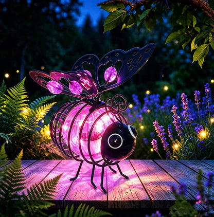 🌙🍃🪴 Hanging Solar Bee🐝 Light – Warm Amber Glow for Garden, Camping & Kids’ Rooms🌞🌜