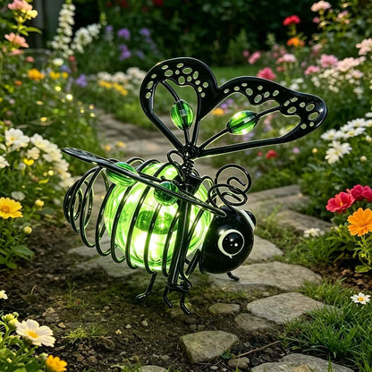 🌙🍃🪴 Hanging Solar Bee🐝 Light – Warm Amber Glow for Garden, Camping & Kids’ Rooms🌞🌜