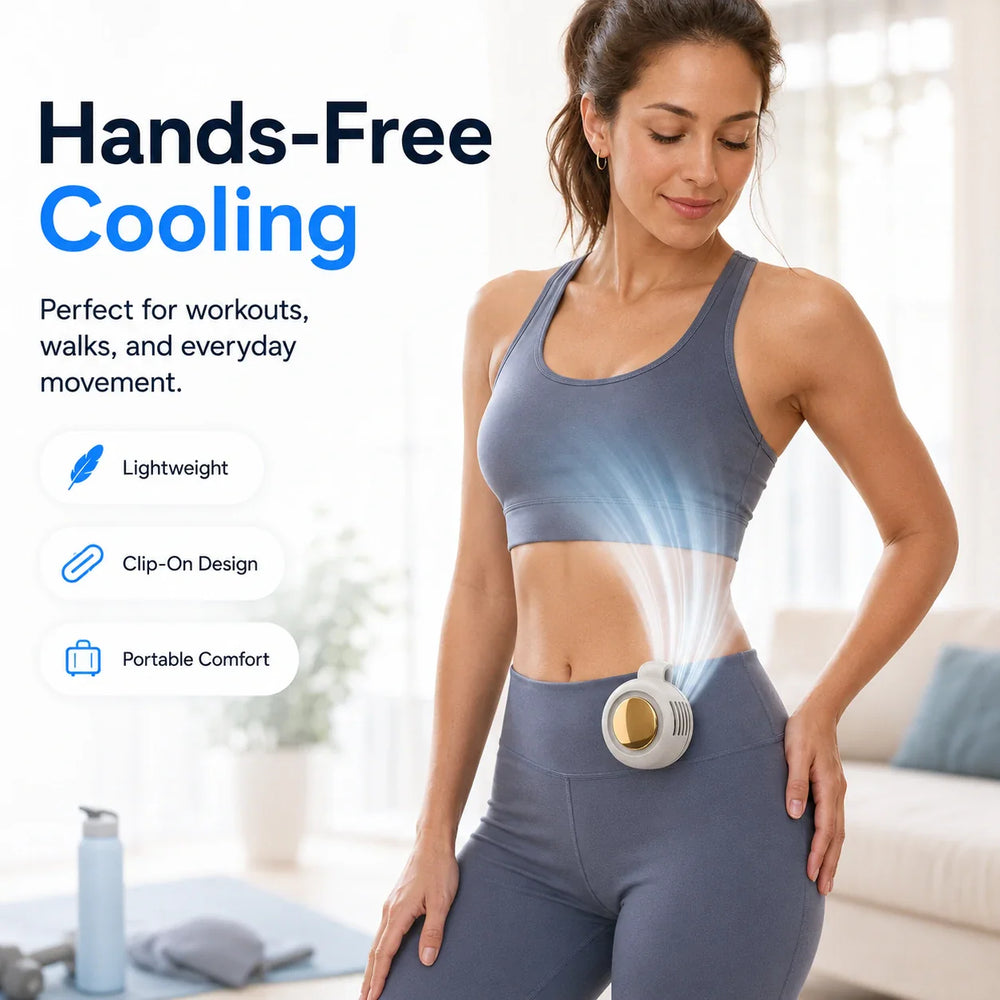 Hands-free clip-on cooling fan