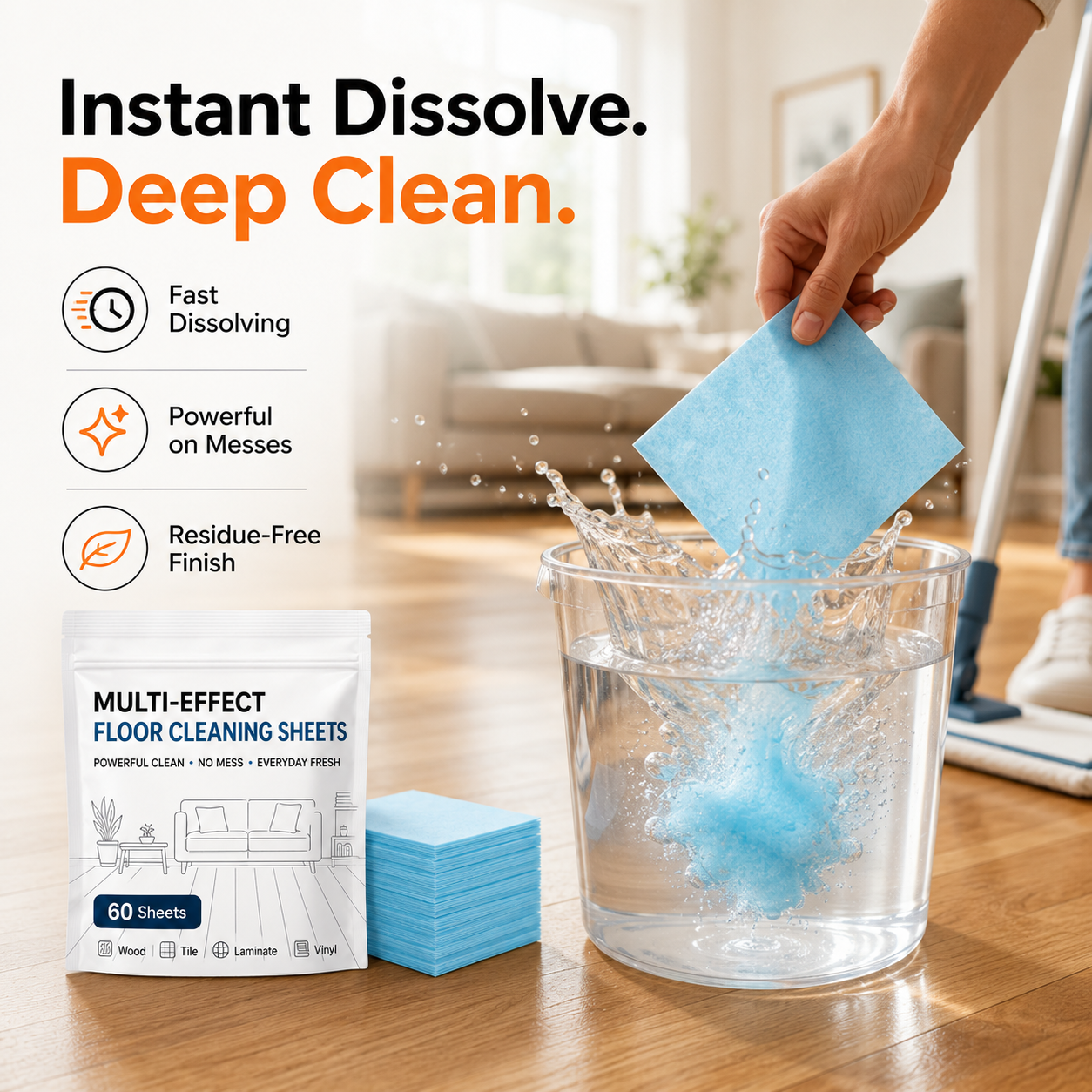 Multi-Surface Antibacterial Cleaner for Hardwood, Tile & Laminate