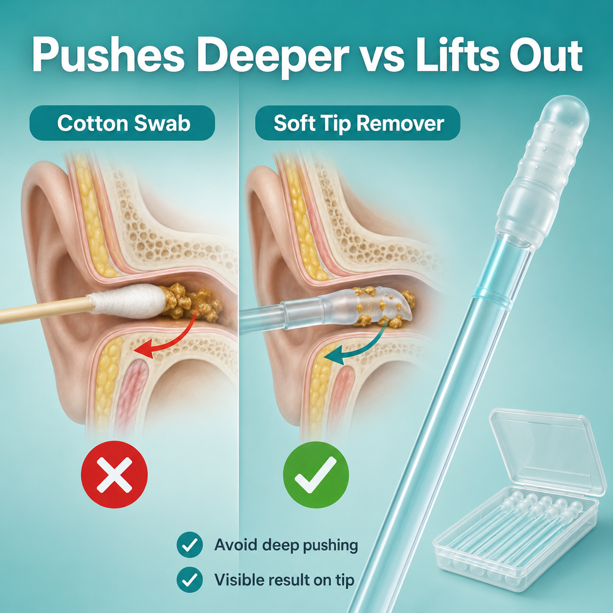 👂 Sticky Ear Cleaner – Reusable Earwax Removal Stick for Clear, Fresh Ears