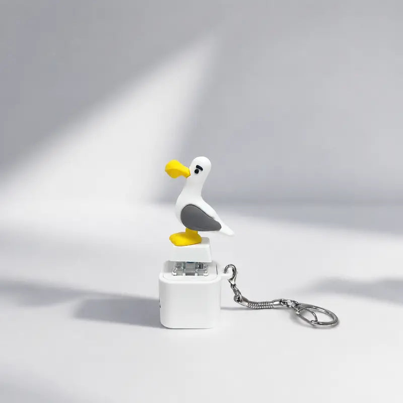 Seagull MINE! Button Keychain-Real Sound & LED Light