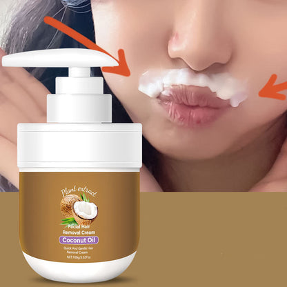 🥥 Last Day Special Price $18.99 ! 🔥Buy 2 Get 1 Free🎁Coconut Facial Hair Removal Cream