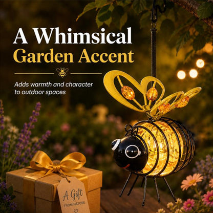 🌙🍃🪴 Hanging Solar Bee🐝 Light – Warm Amber Glow for Garden, Camping & Kids’ Rooms🌞🌜