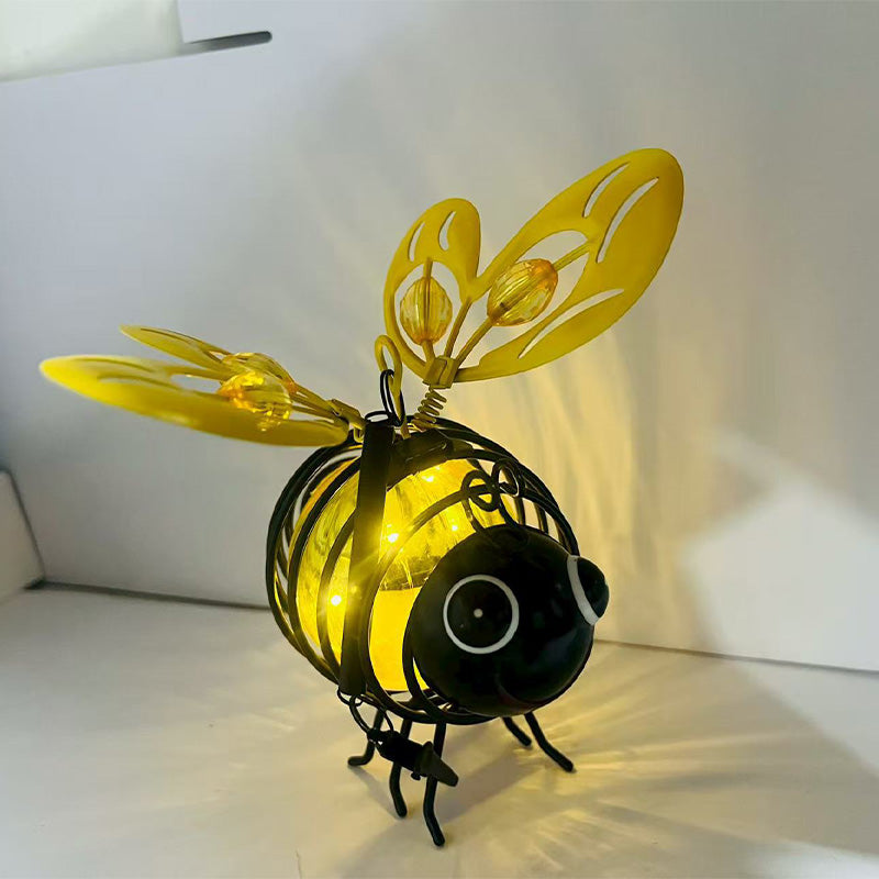 🌙🍃🪴 Hanging Solar Bee🐝 Light – Warm Amber Glow for Garden, Camping & Kids’ Rooms🌞🌜