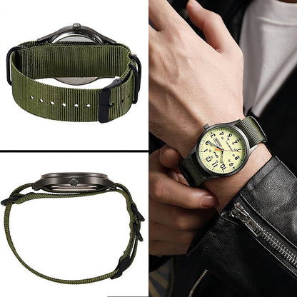 Men's Quartz Watch with Luminous Display – Dual Glow, 30M Water Resistant, Date Window 🕶️